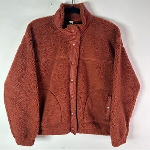 Old Navy Active Teddy Snap Button Jacket